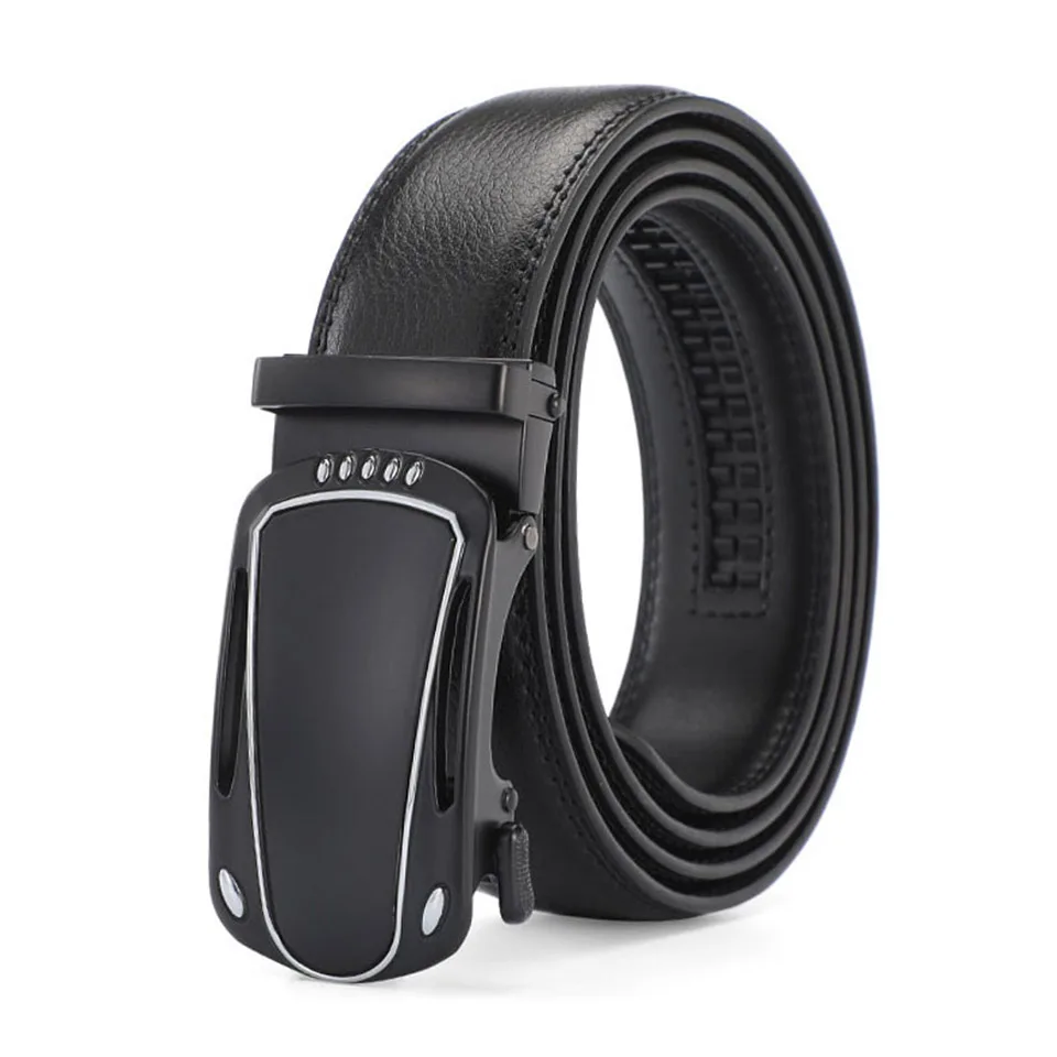 New Fashion Automatic Belt Buckle High Quality Men'S And Women'S Leisure Travel Personalized Versatile Durable Belt Black 2353