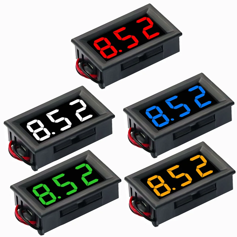 Digitale Voltmeter DC5V-48V Auto Boot Auto Stijl Motorfiets LED Panel Volt Volt Spanning Meter Tester Monitor Display 1 stuk (Kleur: 3 Digitale Voltmeter DC5V-48V Auto Boot Auto Stijl Motorfiets LED Panel Volt Volt Spanning Meter Tester Monitor Display 1 stuk (Kleur: 3
