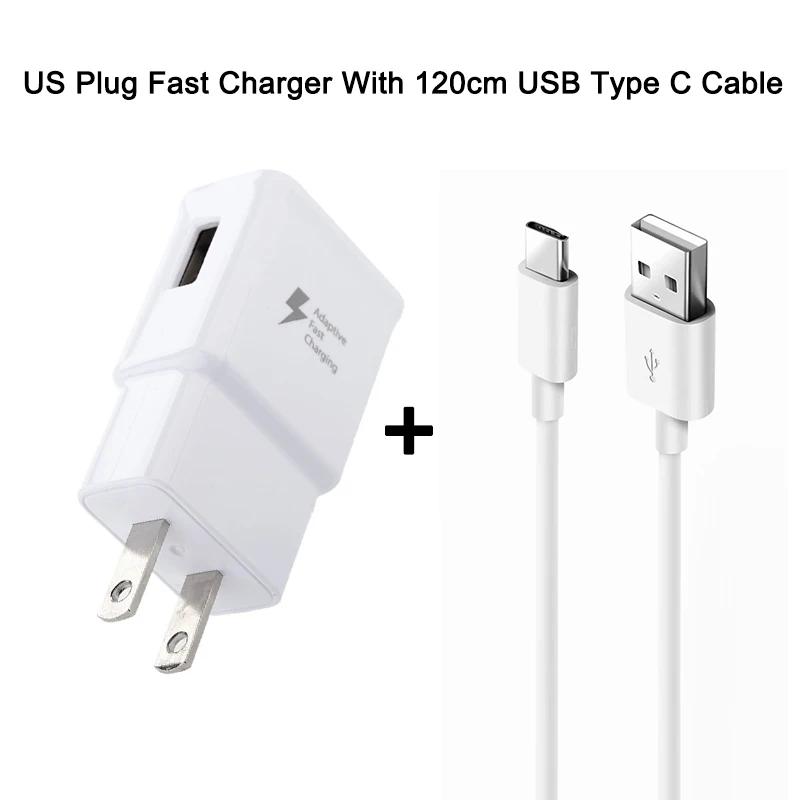 Fast charge 18w Original 9V 1.67A Fast Adaptive Charger Quick Charge Micro USB TYPE-C Cable For Samsung Galaxy Note 4 5 S4 S6 S7 S8 A3 A5 A7 A9 usb c 61w Chargers