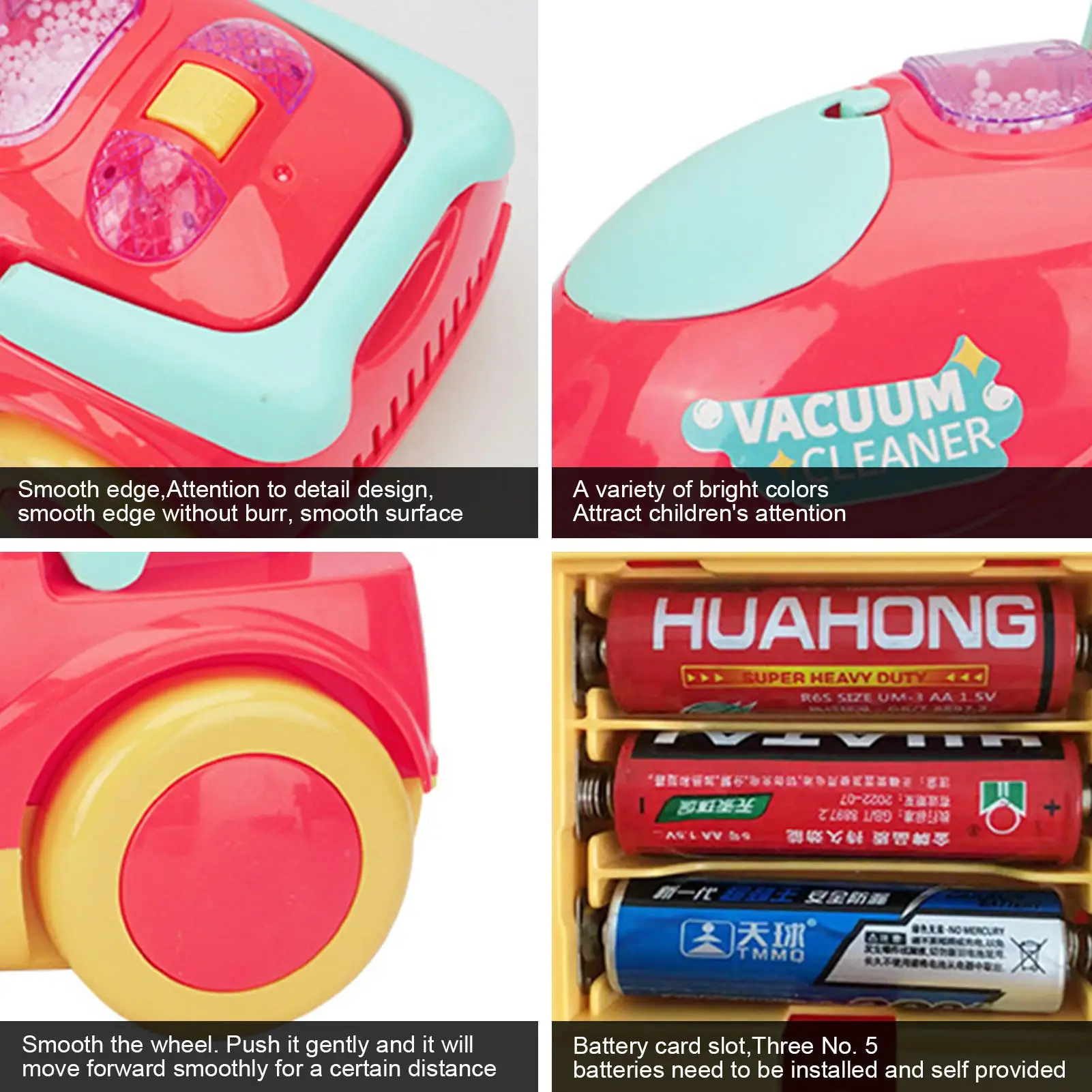 Kids Vacuum Cleaning Toy Electric Kids Play Vacuum With Realistic Sounds Lights Pretend Role-Play House Cleaning Toys Set