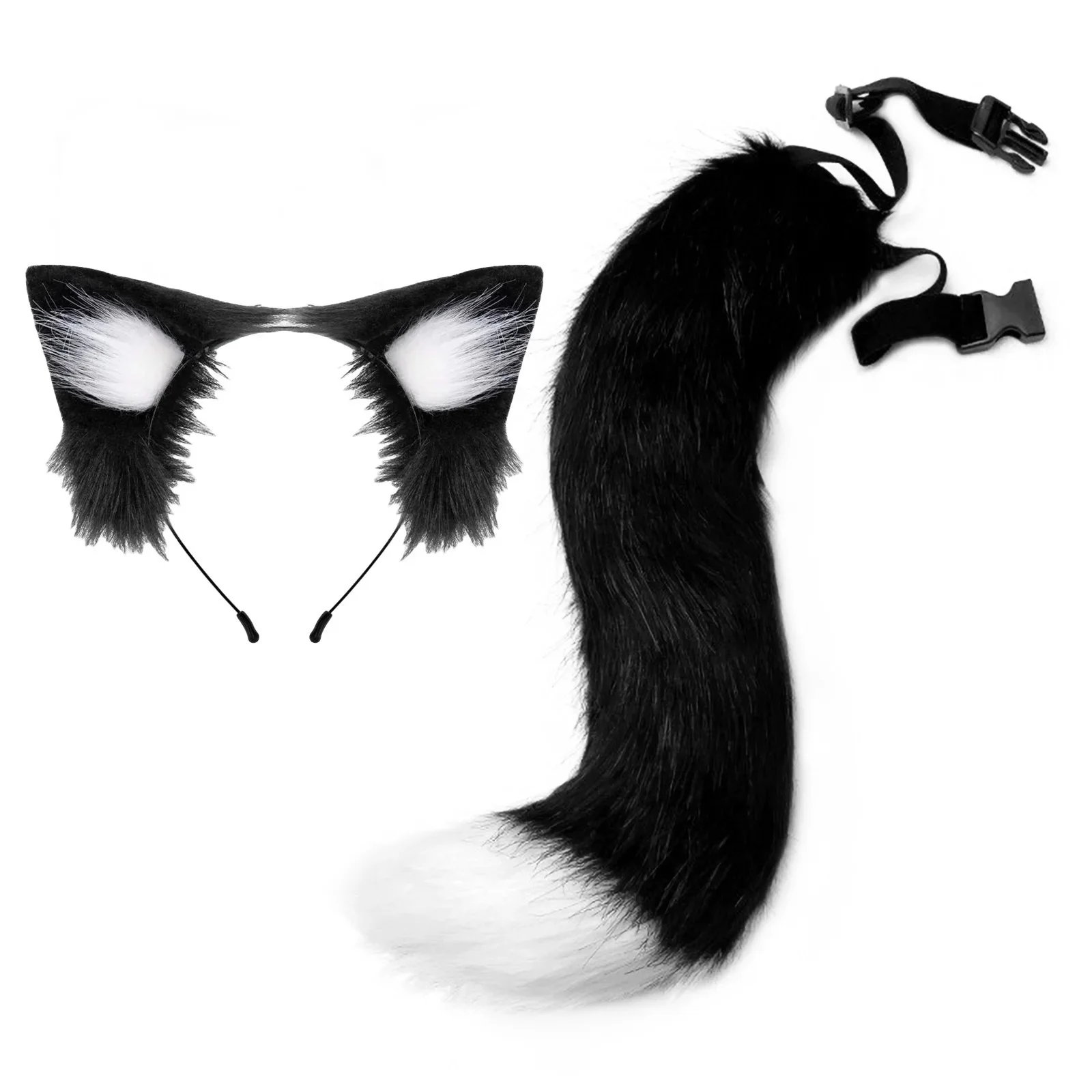 Black and white two-piece set