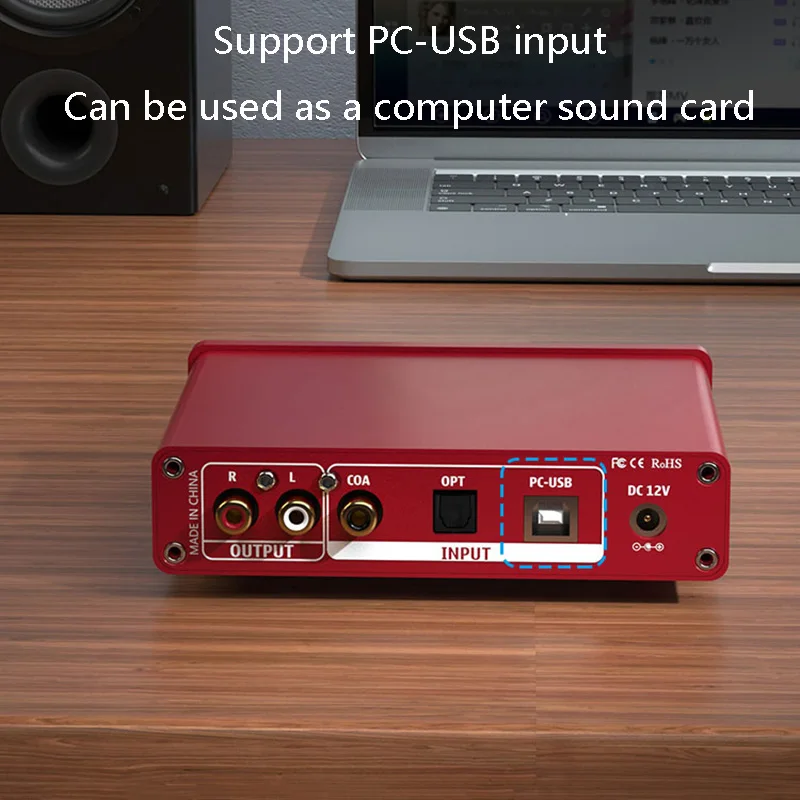 Lossless Audio Decoder DAC ES9028Q2M DSD512 32BIT 384KHz Decode Output HIFI Decoder Digital Optical Coaxial Input XMOS USB Input