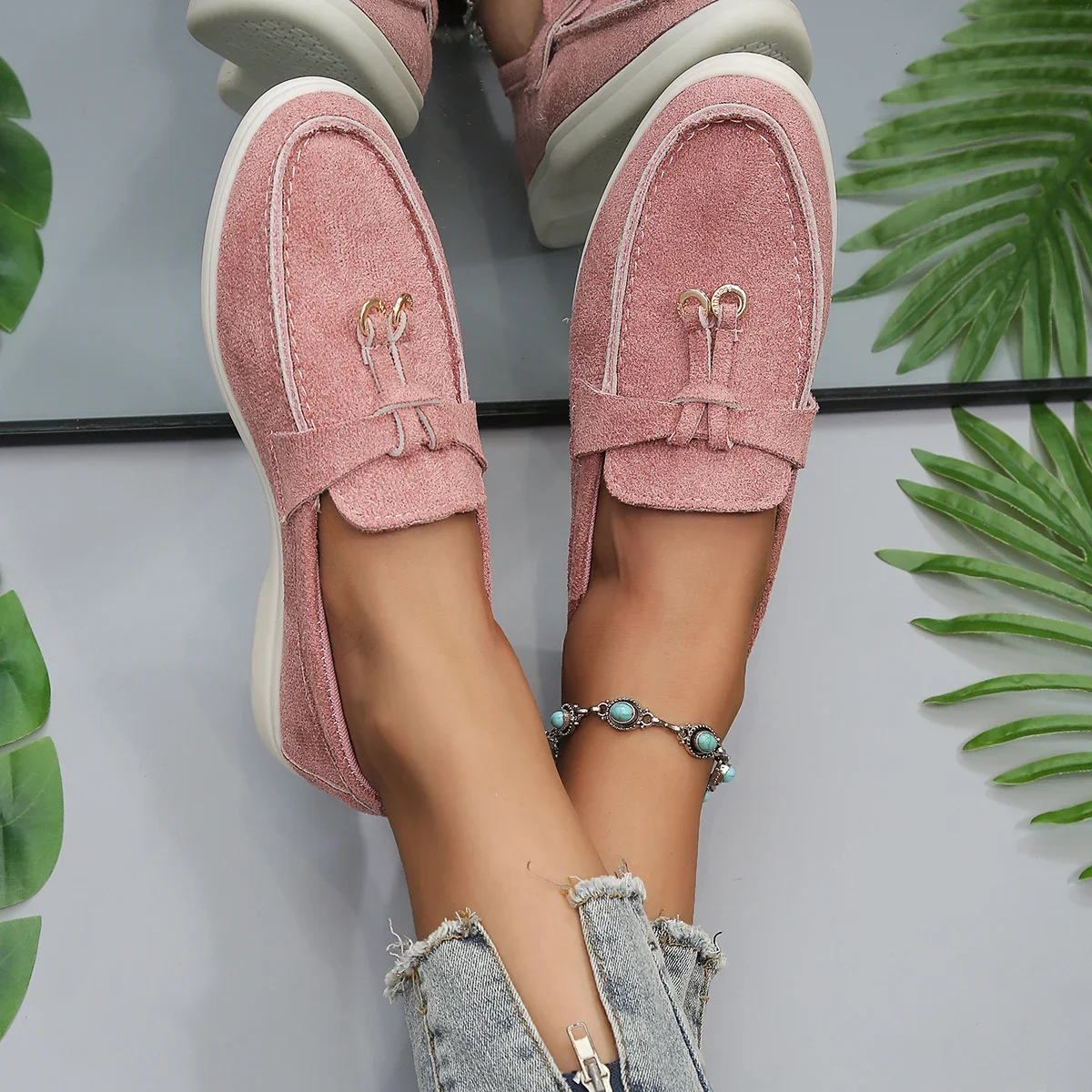 Woman Trend Women Loafers Slip on Ladies Flats High Quality Spring Autumn Casual Flat Single Shoe Saefbd659ce7c4626be2918e7ee15094aG