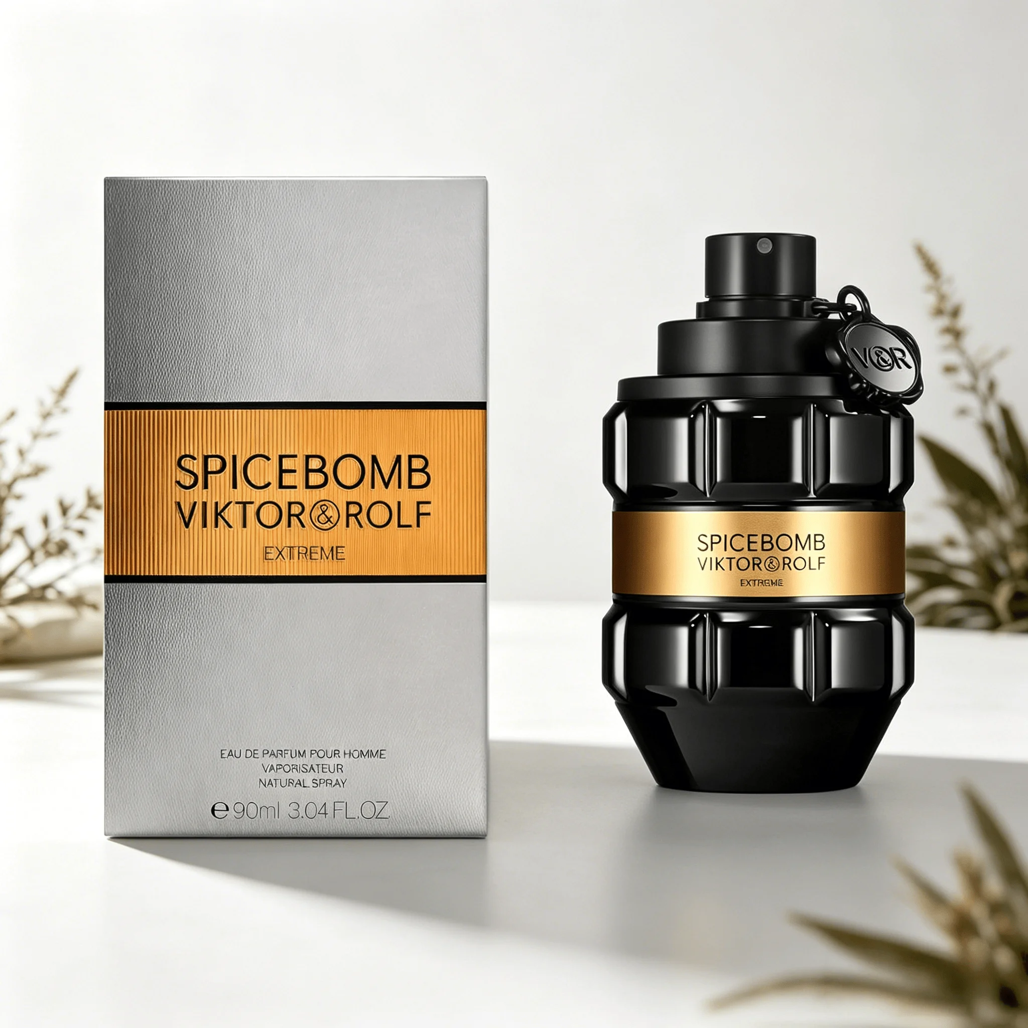 VIKTOR&ROLF Spice Extreme Men EDP Perfume 90ml With Gift Box Long Lasting Rich Spicy Tobacco Woody Scent Black Luxury Bottle Fragrance Gift for Men