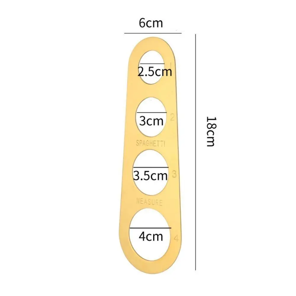 Kitchen Noodle Measure Tool Convenient Multicoloured Stainless Steel Pasta Measurer Cook Italian Noodle Ruler