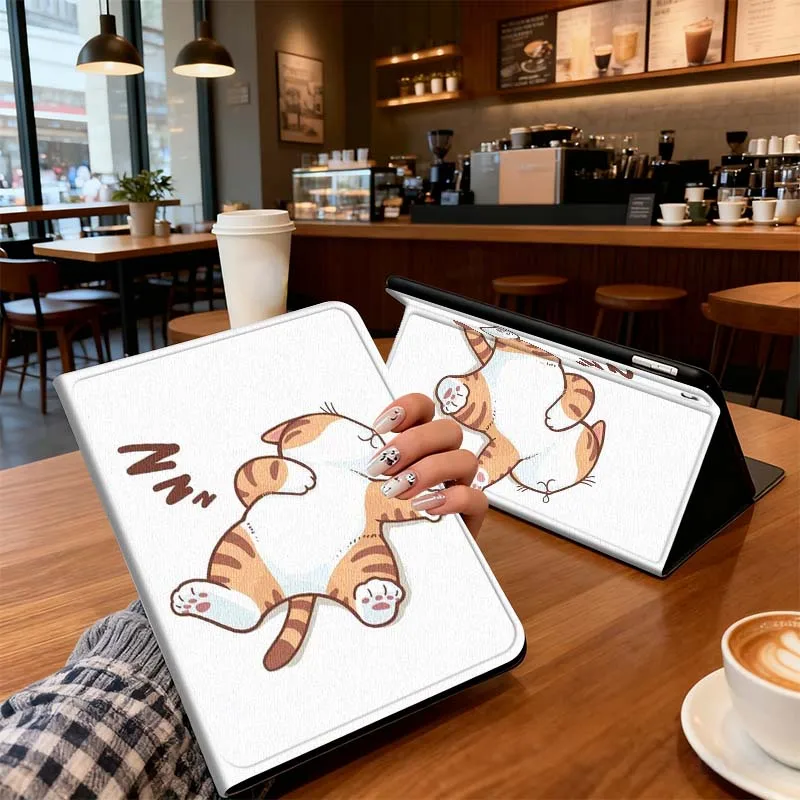 Cartoon Cat Heart Design Soft Tablet Case