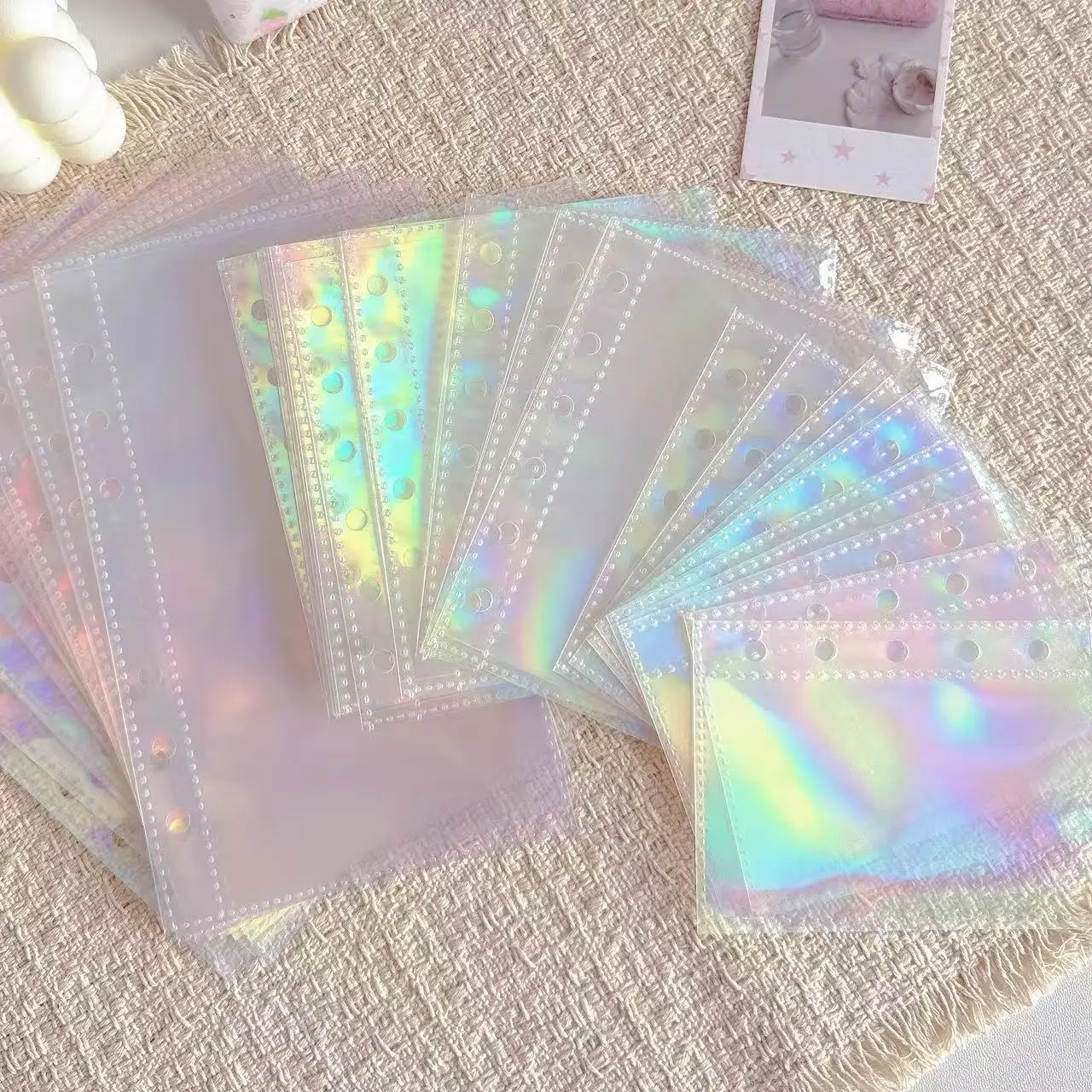 A6 A7 M5 레이저 파일 홀더 노트북 루즈리프 DIY 문서 가방 바인더 링 PVC 보관 바인딩 폴더