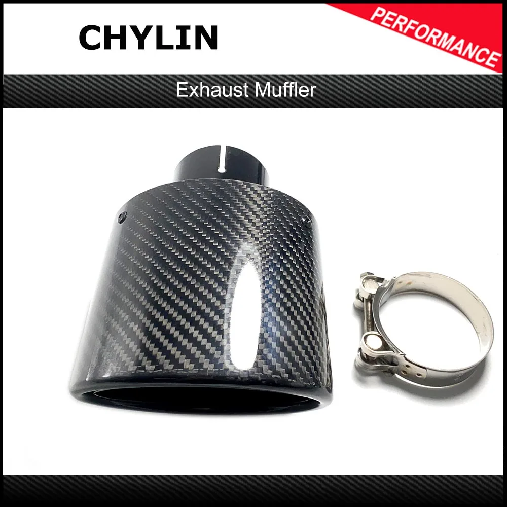 Punte Di Scarico Ovali Inclinate In Carbonio Nero Punta Di Scarico Del Silenziatore Lucido Per Tubi Silenziatore In Carbonio Akrapovic Universali Trim