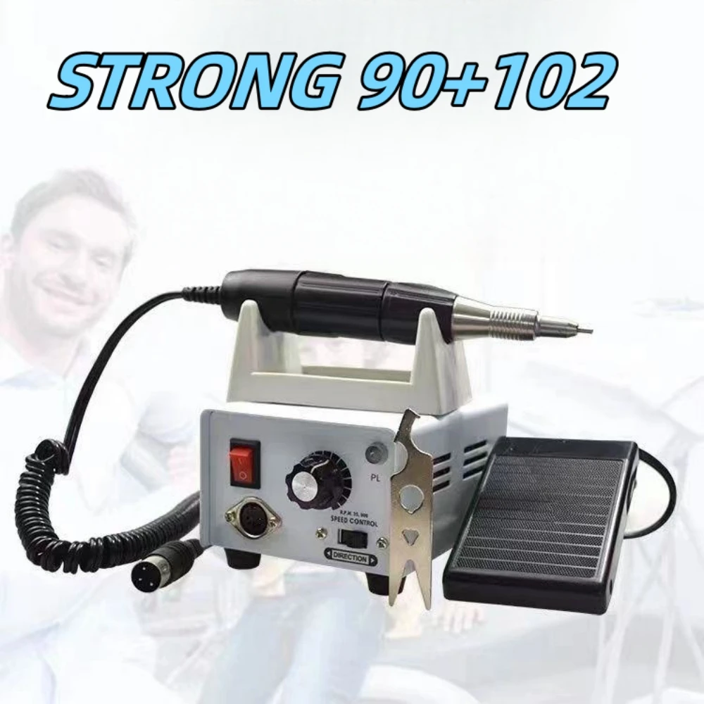 65W STRONG 204 90 Dental Manicure Machine STRONG102L Polish Jewelry Handle Electric Nail Drill Goldsmith Engraver Sanding Device 5