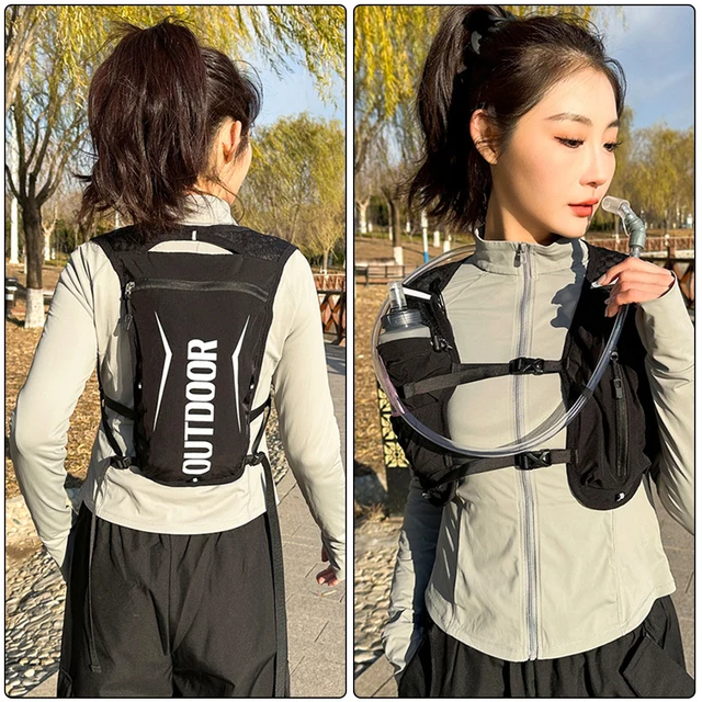 1PCS Running Hydration Vest Backpack, Lightweight Water Backpack Running Vest for Women Men Hiking Biking Cycling Jogging 5