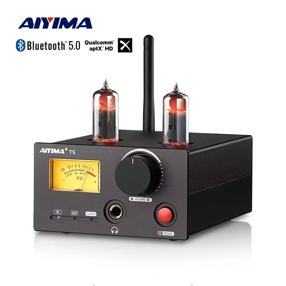 AIYIMAMMPhonoStageAmplifierRecordPlayerStereoAudioVUMeter