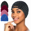 4PCS Candy Color Women Mesh Hair Net Cap Handmade Crochet Cap Kufi Caps Snood Night Sleep Cover Turban Hat Hair Accessories 1