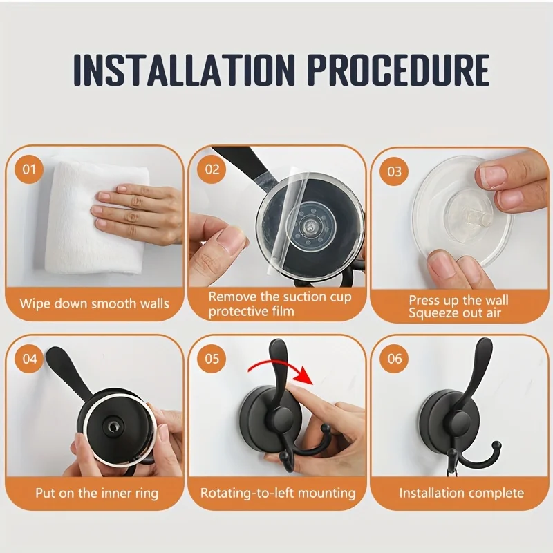 Stainless Steel Suction Cup Hooks 3 Claws Hooks Reusable Punch-free Strong Vacuum Rack Glass Door Mirror Tile Suction Cup Hooks 3