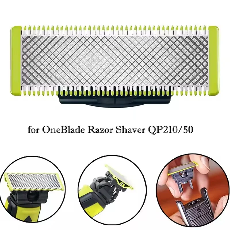 Shaver Replacement Blades Heads for Philips OneBlade One Blade Pro Hybrid Electric Shaver QP25-28 65-66 Razor Blades Razor Parts Shaver Replacement Head