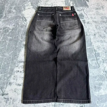 American Fashion Hip Hop Joker Oversized Jeans Women Street Y2K New Clearance Spot Hot Mopping Wide-leg Pants Unisex Loose Jeans 1