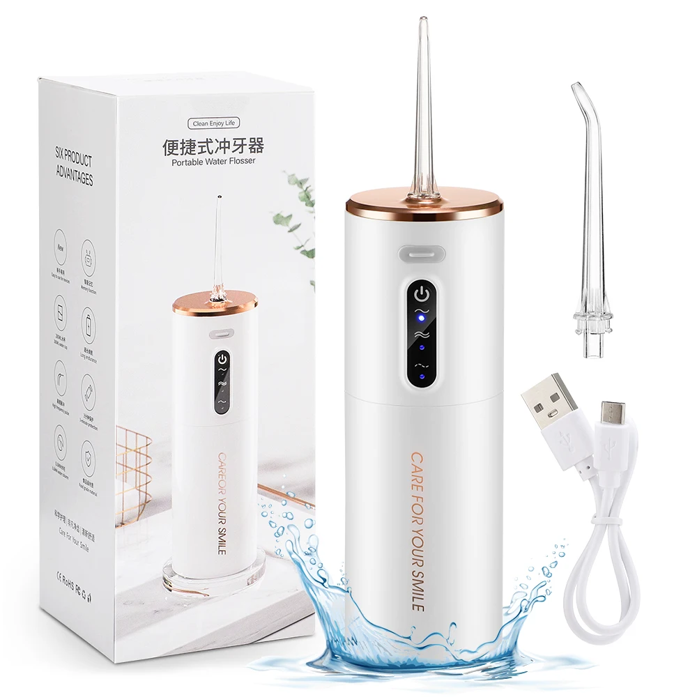 Rechargeable Oral Irrigator 3 Modes Portable Dental Water Flosser Waterproof Teeth Whitening Cleaner Dental Calculus Removal