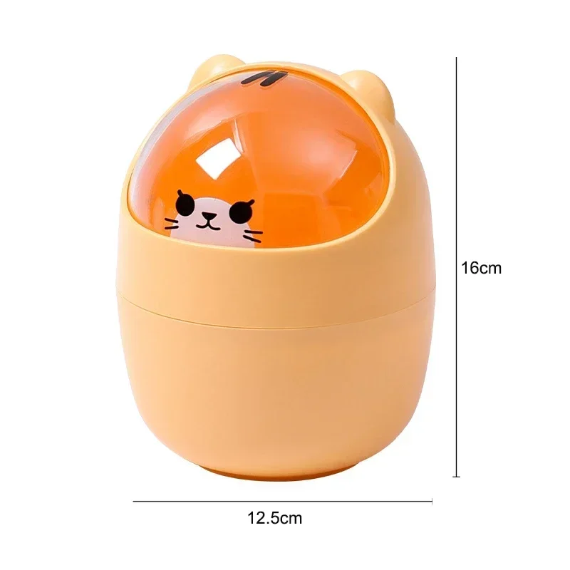 Ins Style Cute Creative Home Desktop with Lid Trash Can thumbnail 12