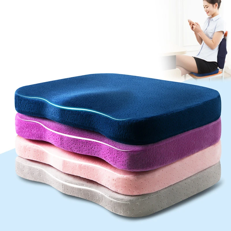 Memory Foam Seat Cushion Coccyx Orthopedic Pillow For Chair Massage Pad Car Office Hip Pillows Tailbone Pain Relief Seat Cushion