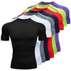 Fitness T-Shirts Quick Drying Gym Jersey Sports Running Short Sleeves Compression Shirt Elastic Tight Men Sportswear Clothing 1