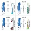 Bite Resistant Dog Spring Pole Toys 5M Cotton Rope Dog Teething Toy Dog Spring Pole Toys Tug Hanging Exercise Cotton Rope 6