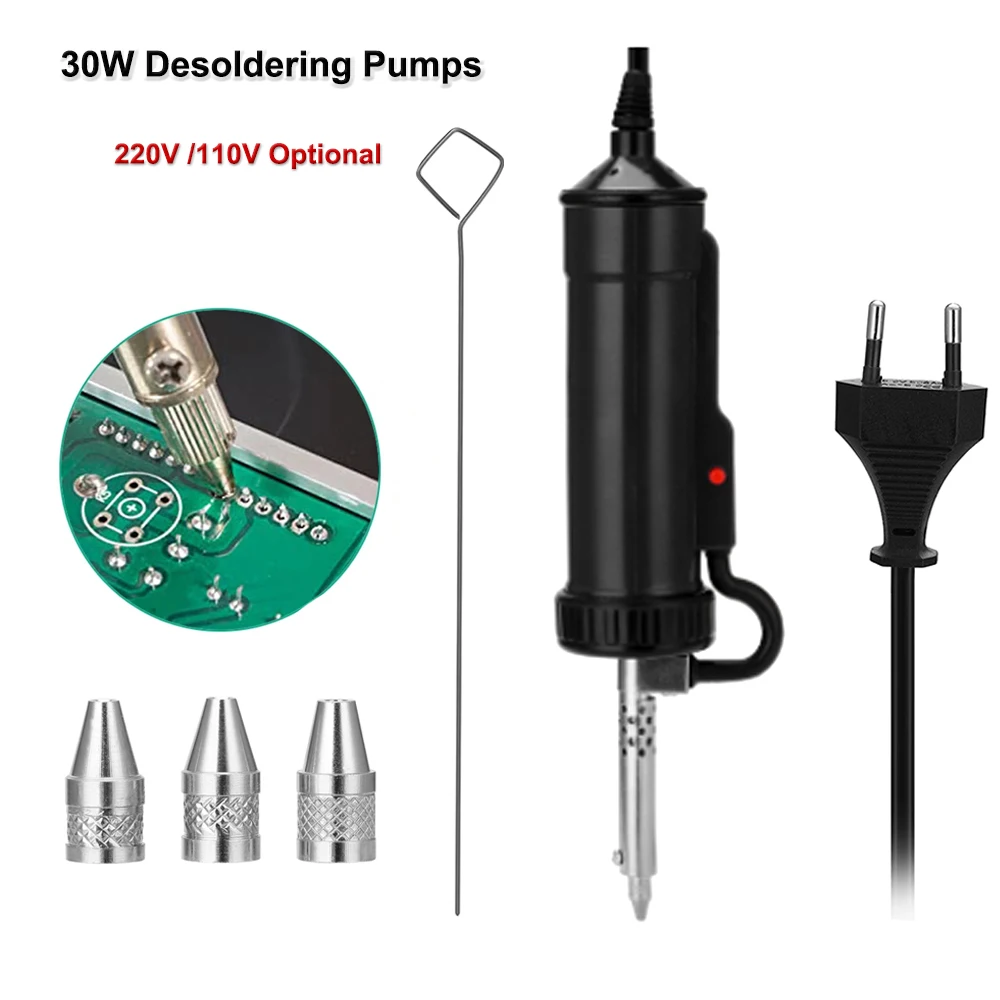 30WDesolderingPumpsAutomaticPortableElectricSolderTinSucker