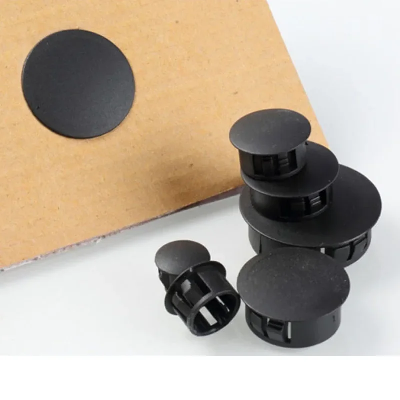 Silicone rubber plugs pipe end cap rubber caps silicone rubber caps Black Plastic Hole Plug Snap-on Cover Dust Caps Furniture Screw Hole Cover Tube Pipe Inserts Plug Bung