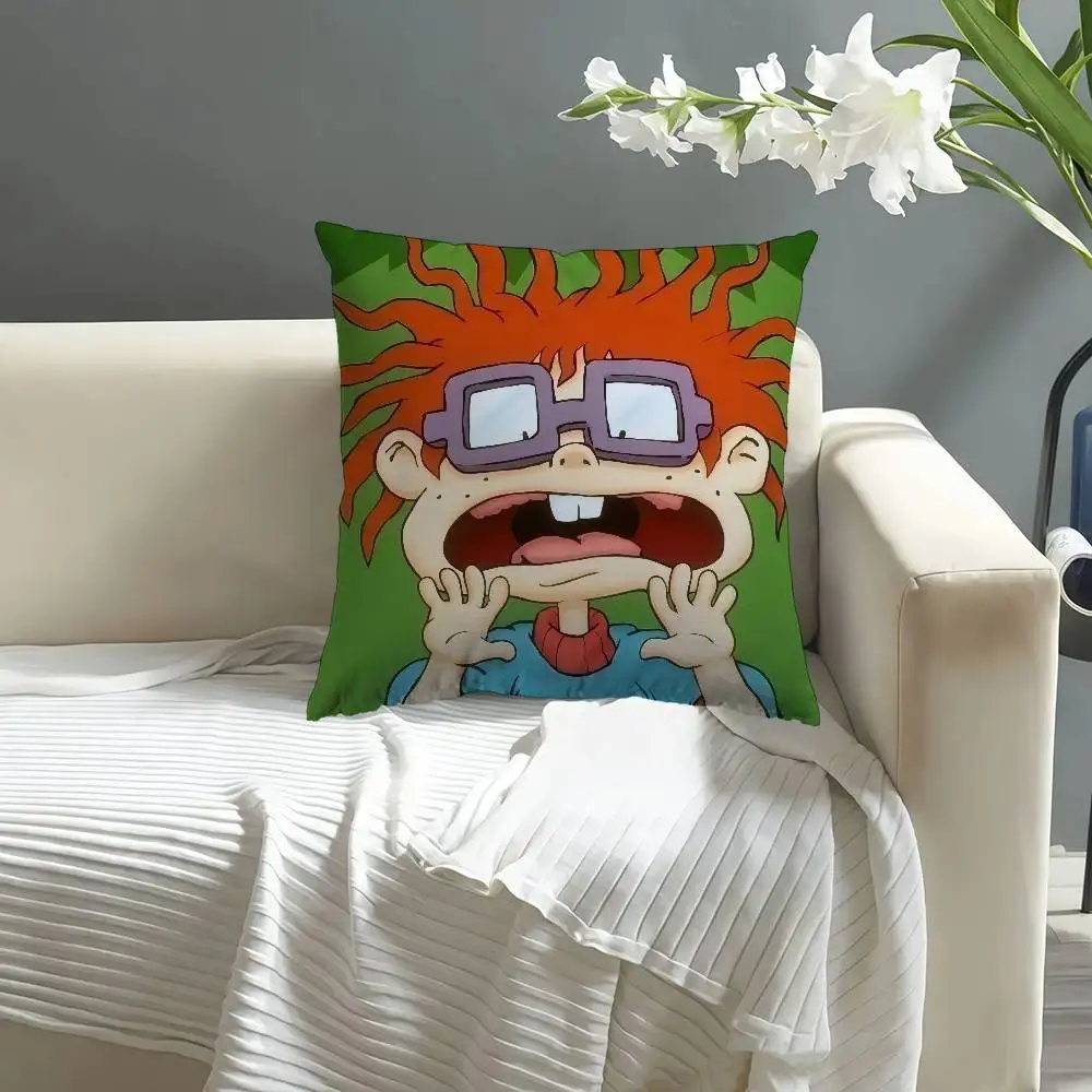 클래식 어린이 애니메이션 R-Rugrats 제작 베개 선물 홈 오피스 장식 침실 소파 자동차 쿠션 커버 케이스 45x45