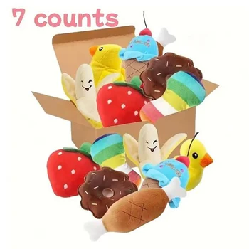 7PCS Plush Puppy Chew Toy Set 1