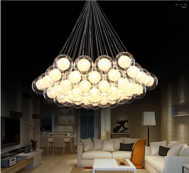 

Nordic LED chandelier lighting modern living room chandelier 96v-220v simple glass ball home decoration dining room bedroom lamp