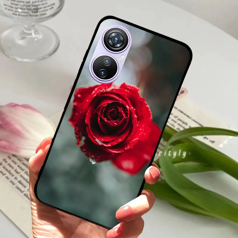 Animal Cartoon Soft Silicone Black Phone Case, 6.67 Premium Cover