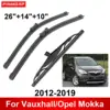 3PCS Car Wiper For Vauxhall/Opel Mokka 2012-2019 Front Rear Wiper Blades Brushes Auto Accessories 2014 2015 2016 2017 2018 2019 1