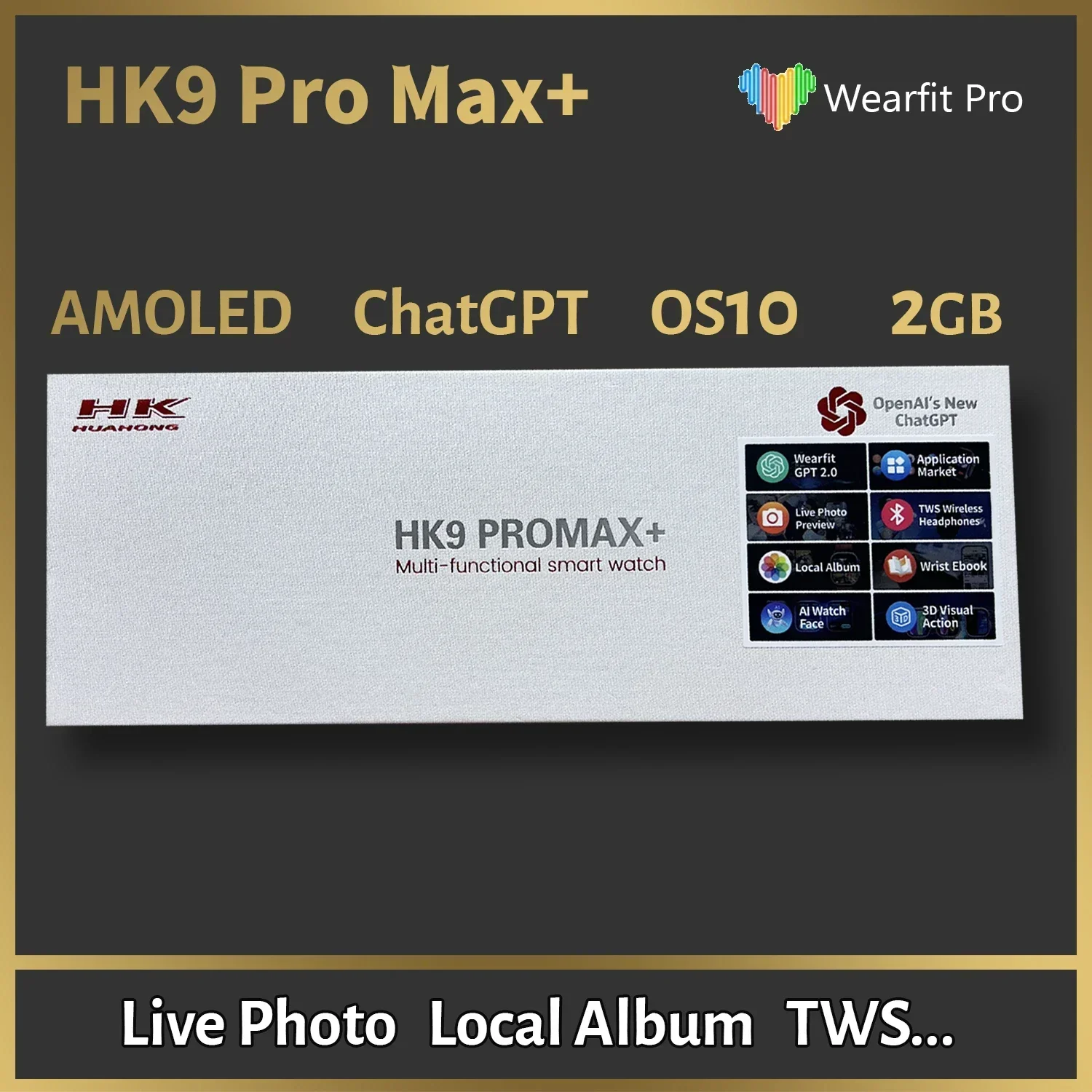 

Новинка, умные часы HK9 Pro MAX Plus + Gen4, 2 Гб ПЗУ, AMOLED экран, общение, экземпляр, альбом для локальной музыки, электронная книга, мужские умные часы, фитнес-часы