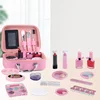 Kid Safe Girl Makeup Kit Set Unicorn Mermaid Box Pretend Role Play Beauty Cosmetic Bag Lipstick Nail Polish Washable Gift Toy 5