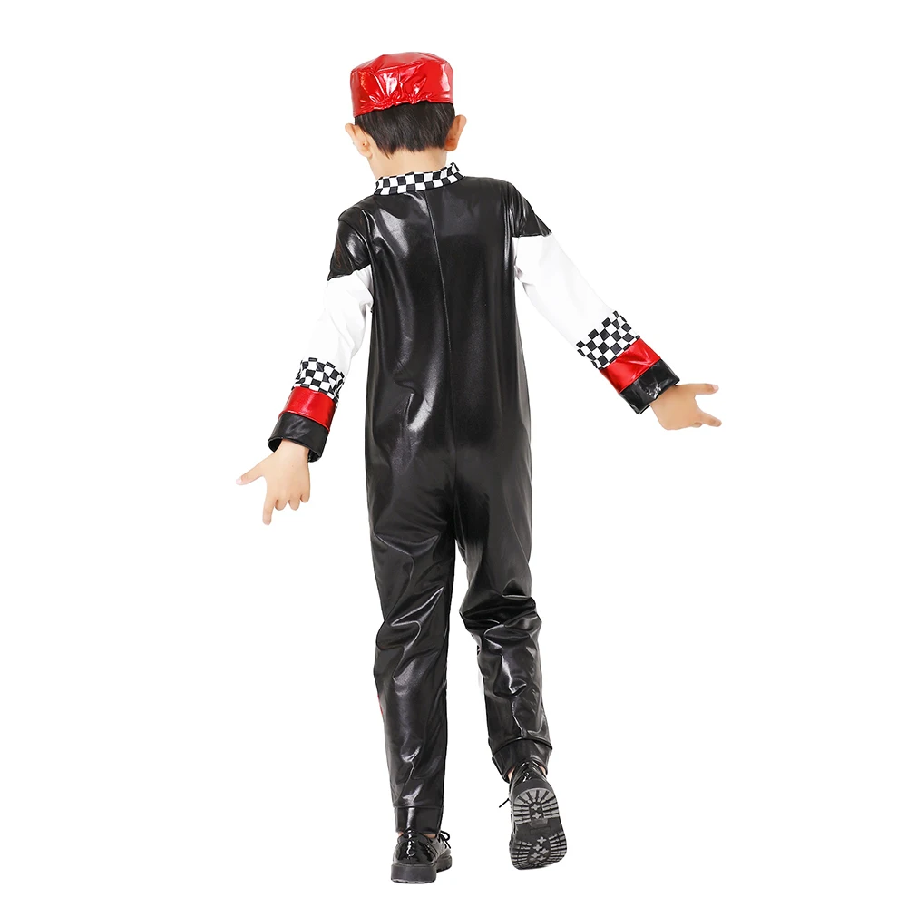 Child Race Car Driver Halloween Role-Playing Costume Kids Racer Uniform Fancy-Dress Ideas Birthday Gift And Party kids cosplay costume