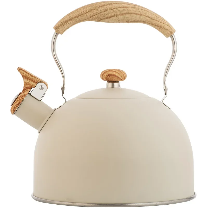 Whistle Kettle Stainless Steel Kettle For Boiling Water Chirping Camping Teapot Folding Handle