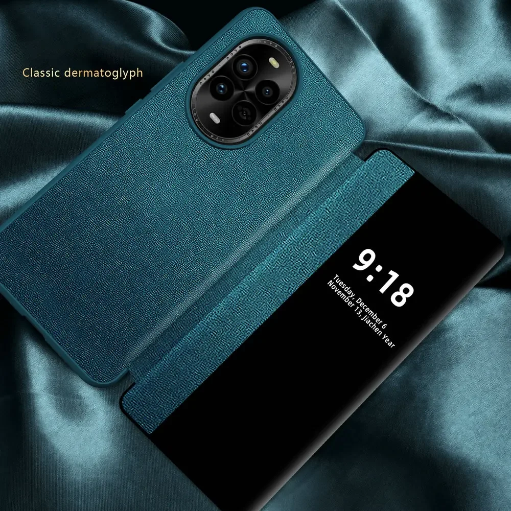 Luxury Leather Window View Book Shockproof Flip Cover Case