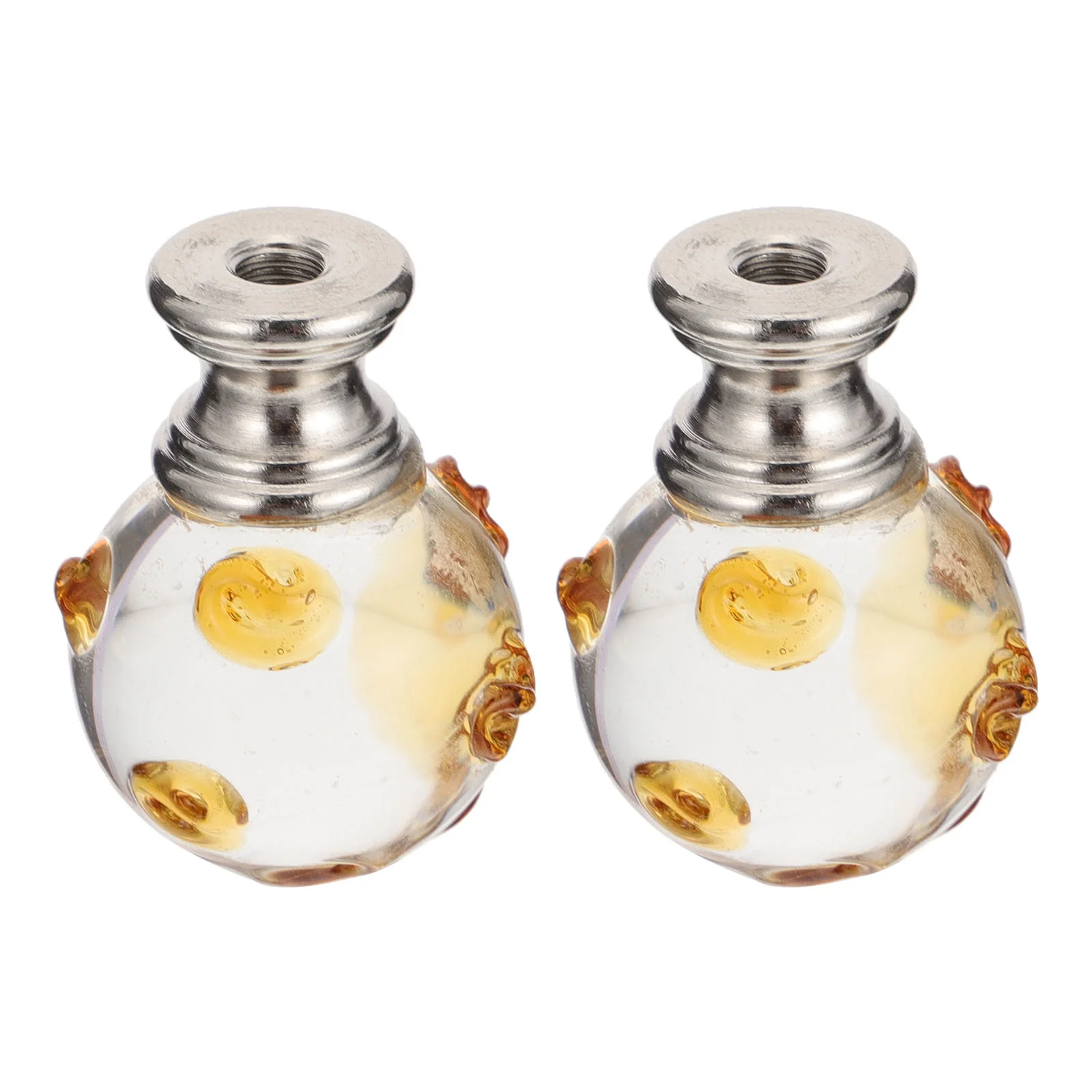 

2 Pcs Lampshade Decorative Head Accessories Light Caps Horn Bracket Balls Retro Nut Knob Finial Crystal Table Creative