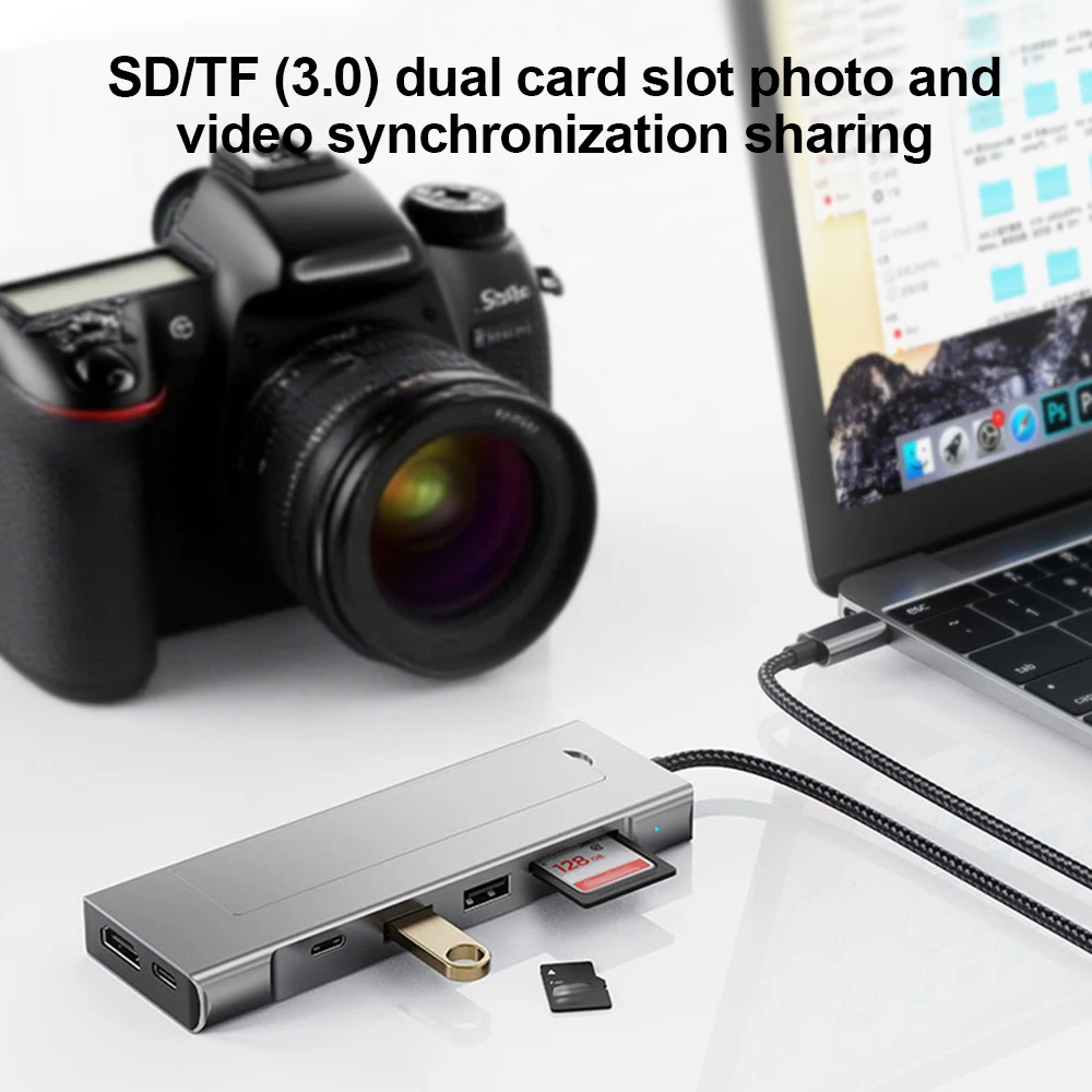 ? KEBIDUMEI 9-in-1 M.2 SSD 허브 USB C 도킹 스테이션(디스크 저장 기능 포함) SSD 인클로저 RJ45 HDTV 4K60Hz USB3.2 10Gbps 허브