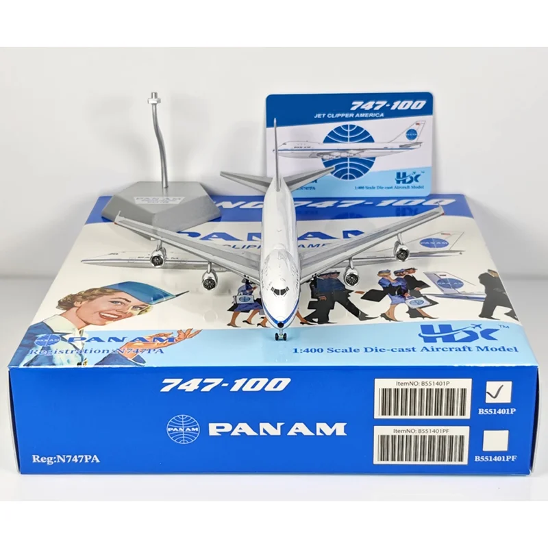 HX ダイキャスト 1/400 スケールパン Am B747-100 N735PA N732PA