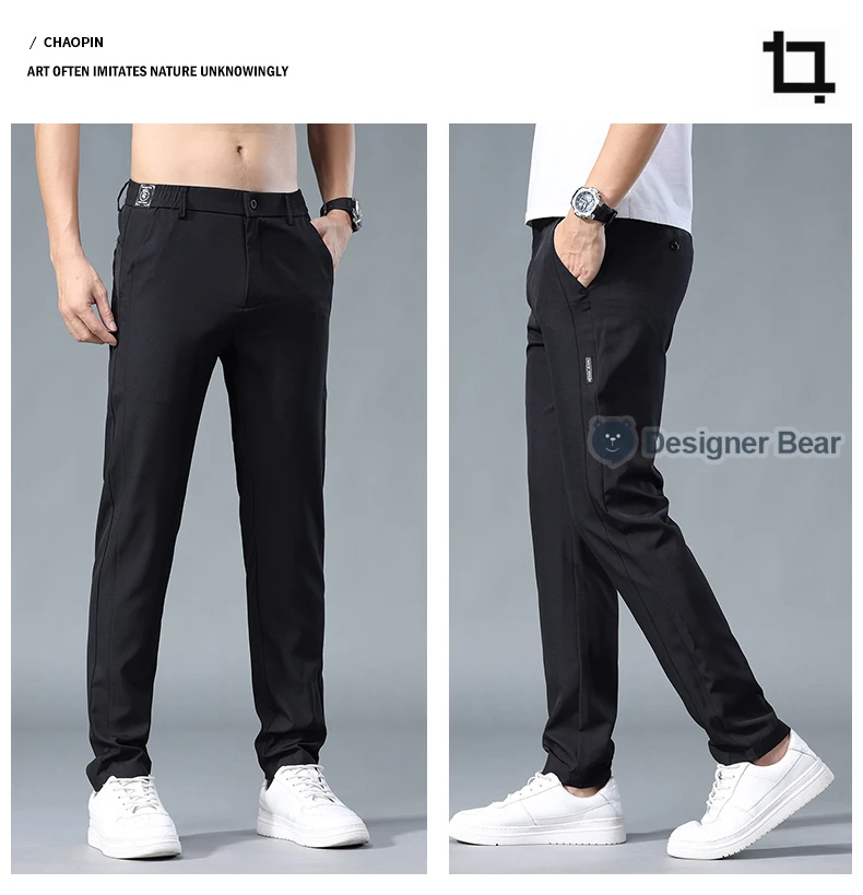 Sommerliche, dünne Herren-Freizeithose, Jogginghose, schnell trocknend, elastische Taille, Sport- und Outdoor-Laufhose für Herren, Grün, Grau, Schwarz – Detail 14