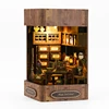 DIY Wooden Miniature Model Kit Magic Book House Casa Doll Houses 3D Puzzle Dollhouse With Furniture Home Decor for Friends Gifts 4