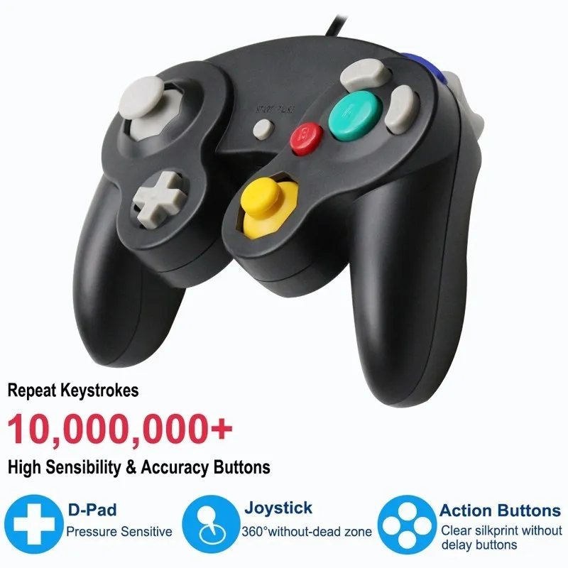 Gamecube Ʈѷ  USB  ڵ  ̽ƽ ȣȯ Nintend For NGC GC Controle For MAC ǻ PC  е
