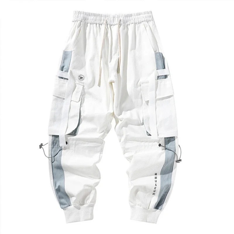 Pantalon cargo élastique cordon ajustable poches à rabat pêche travail homme classique