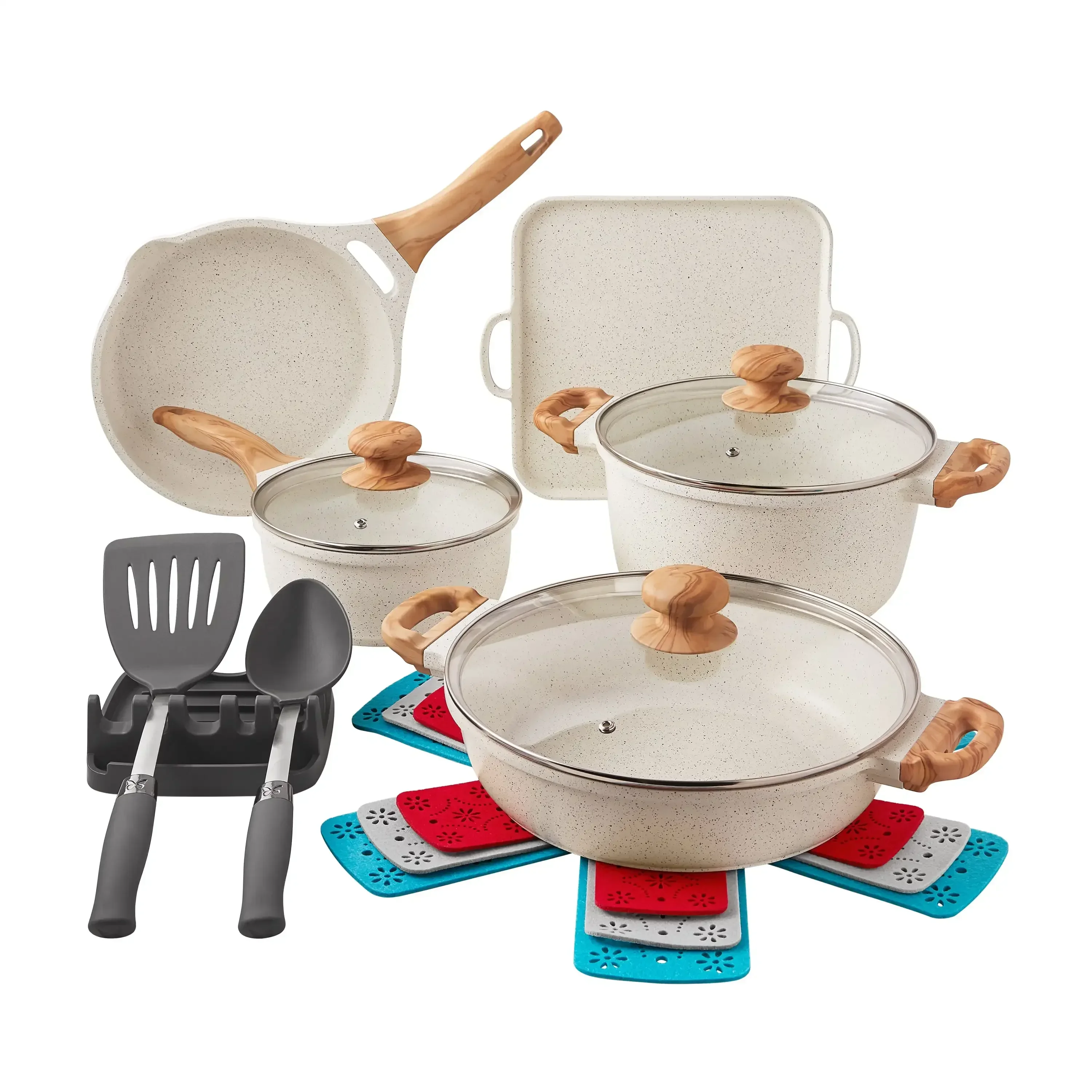 Cookware Set 12 Pcs The Pioneer Woman Pots Pans Spoons Kitchen
