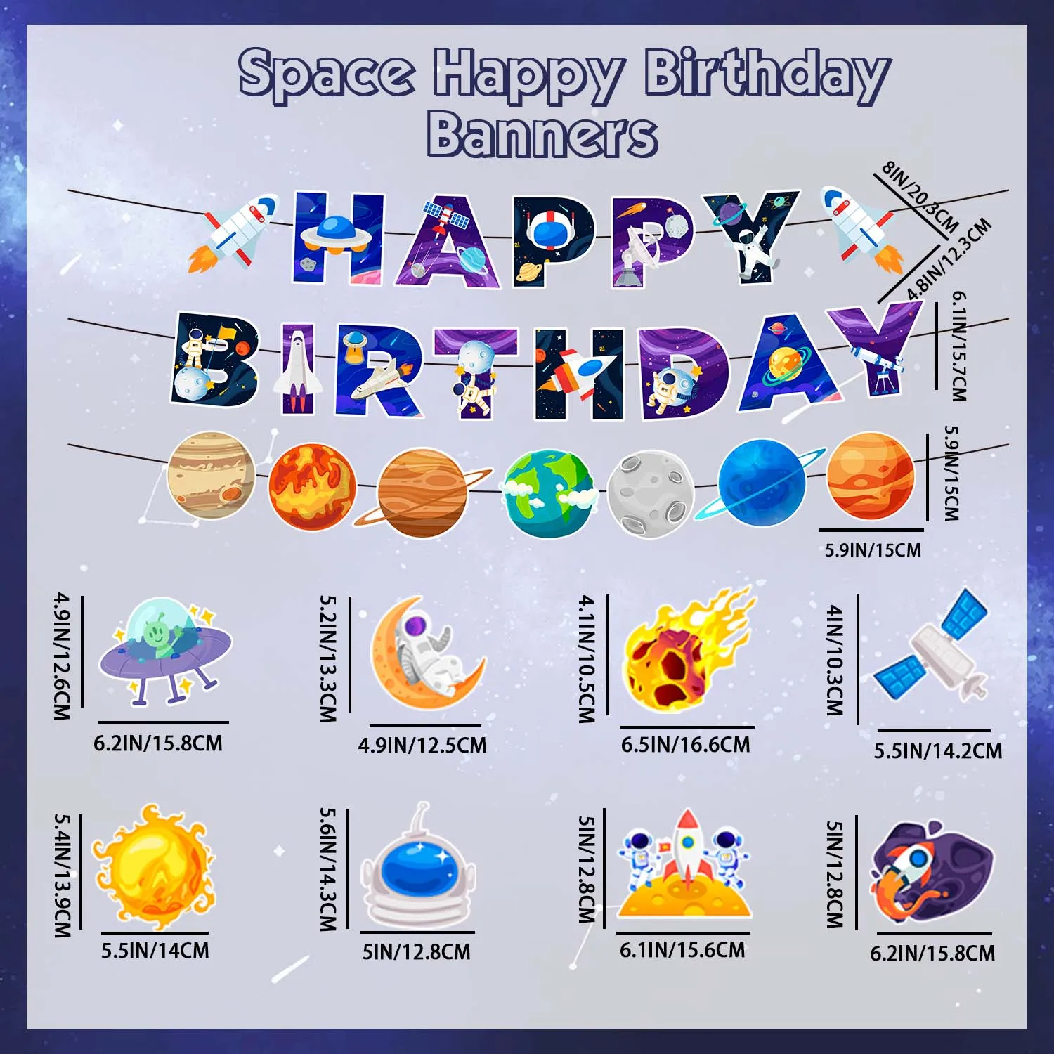 Outer Space Birthday Party Decorations Set-Space Themed Happy Birthday Banner & Solar System Hanging Swirl Decorations party decorations,christmas decorations,birthday banner,birthday streamers