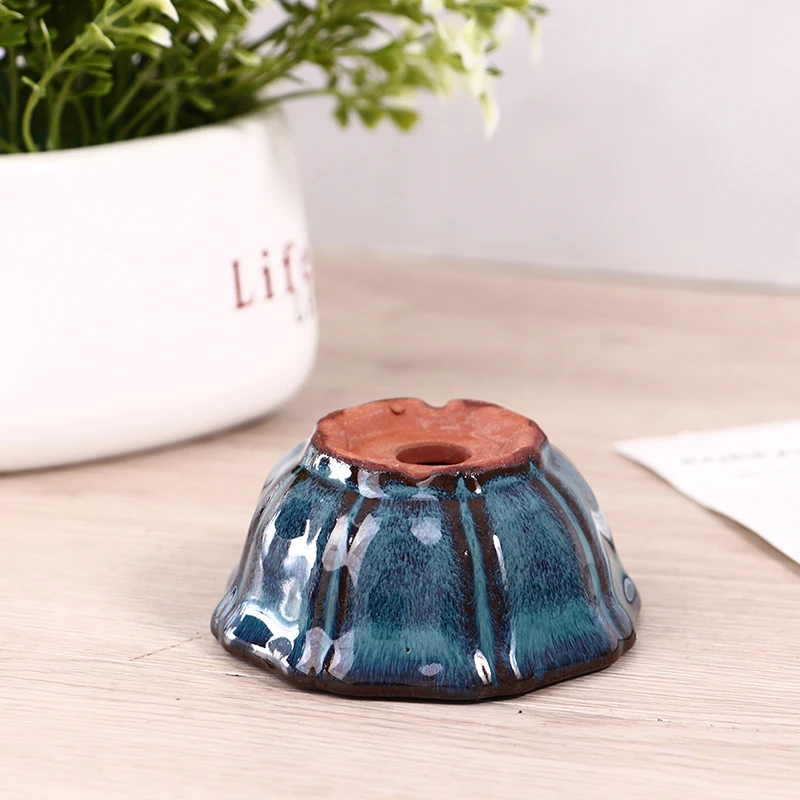 1PC 7.5*3.5cm New Bonsai Bonsai Pots Pots Breathable Stoneware With Holes
