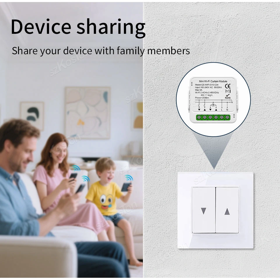 투야 스마트 커튼 스위치 모듈 전동 롤러 셔터 블라인드 모터 WiFi 또는 지그비 커튼 스위치는 알렉사 구글 홈과 연동됩니다.
