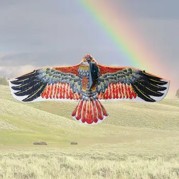 1.1m Eagle Kite With 30 Meter Kite Line Large Eagle Flying Bird Kites Children Gift Family Trips Garden Outdoor Sports DIY Toy 3