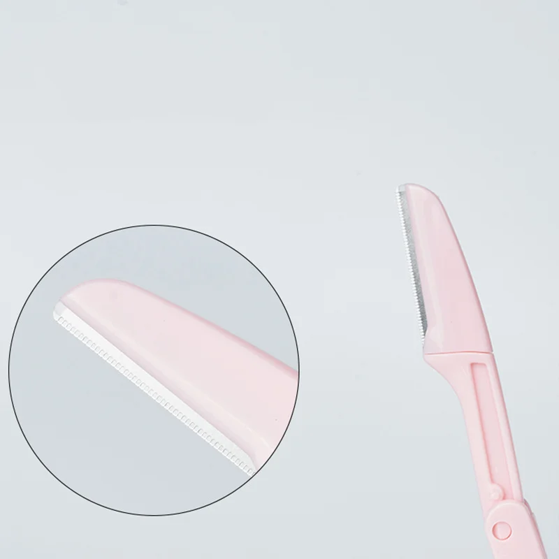Portable Eyebrow Trimmer Safe Eyebrow Shaper Foldable Trimmer Razor Blade Razor Women Makeup Tools 3PCS