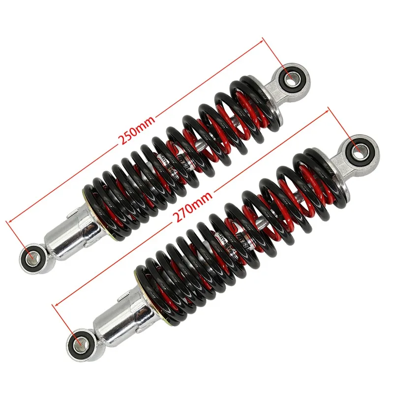 

High quality 250mm 270mm motorcycle Double Spring Shock Absorber Rear Suspension for Motorcycle Scooter ATV Rear Shock Absorber